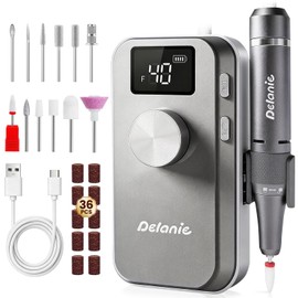 Delanie Electric Nail Cutter 40000 RPM for Gel Nails Acrylic Nails Grey