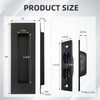 Pocket Door Handles,6 inch Recessed Flush Finger Pulls with Edge