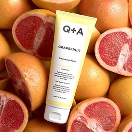 Q+A Bálsamo Limpiador de Pomelo, un Desmaquillante con su combinación calmante de aceites, limpiadores suaves y aroma a pomelo, una verdadera innovaci