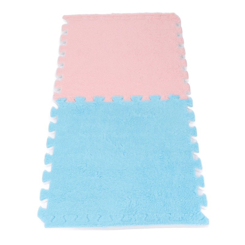 Plush Foam Interlocking Floor Carpet Soft Non Slip Cuttable Interlocking