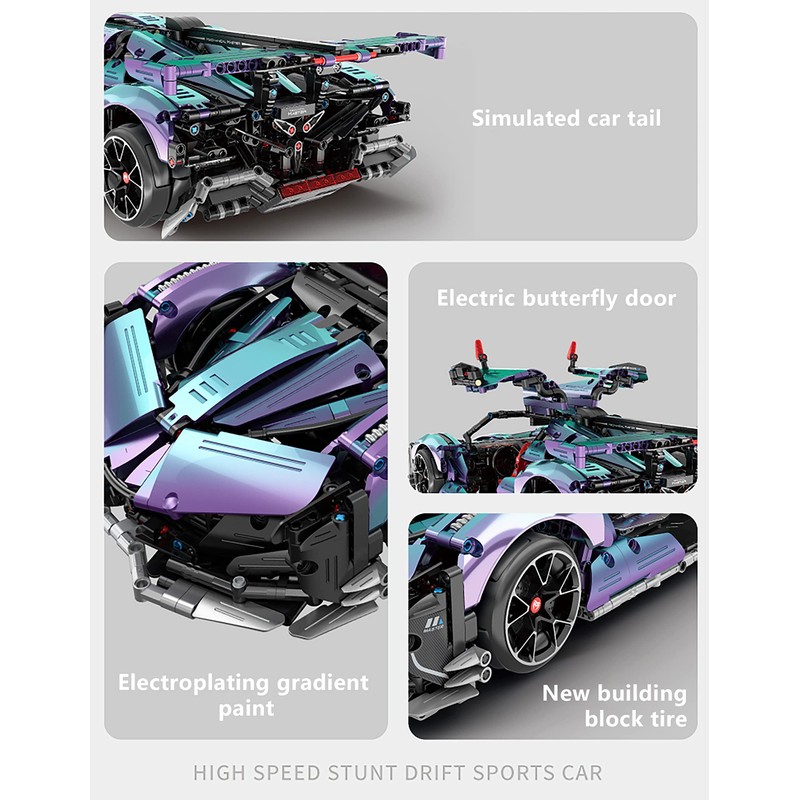 VLites Technology sports car clamping blocks, 1:10 with 5 engines,