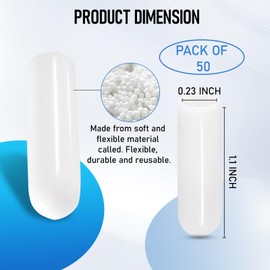 1/4" Screw Thread Protectors for Storm Hurricane Shutters Bolts White -50 Pack