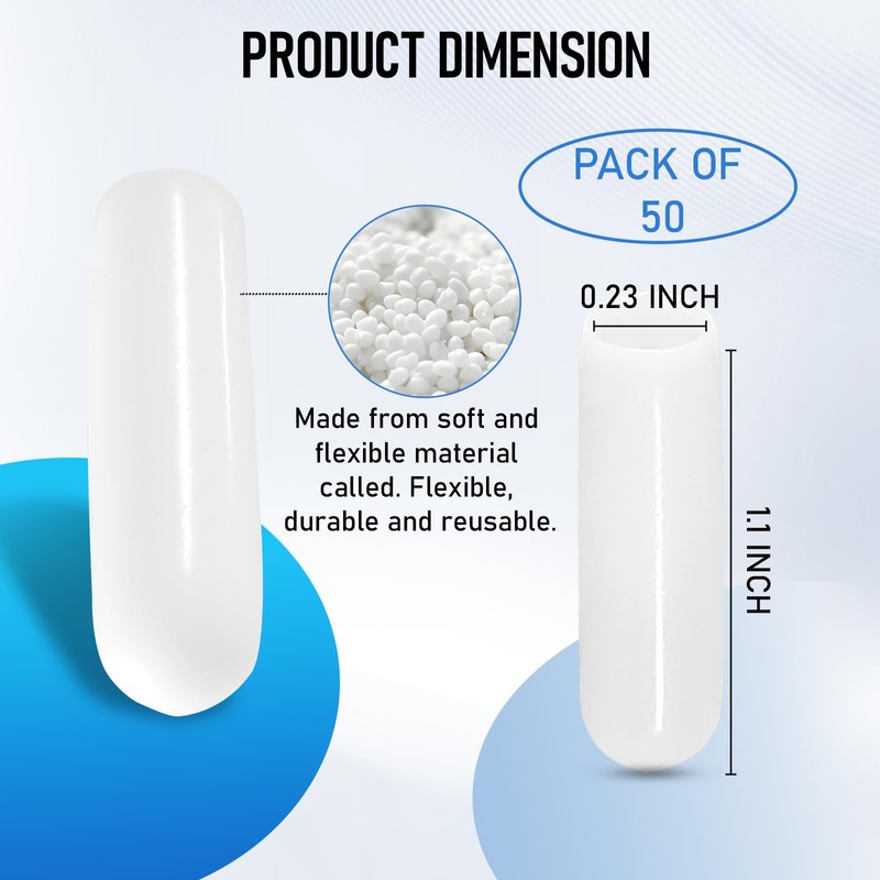 1/4" Screw Thread Protectors for Storm Hurricane Shutters Bolts White