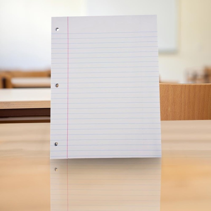 School Smart - 85285 3-Hole Punched Filler Paper w/ Red