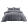 GMTEXTILES 100% polyCotton Bedding Duvet Cover Sets. (Single, Grey)