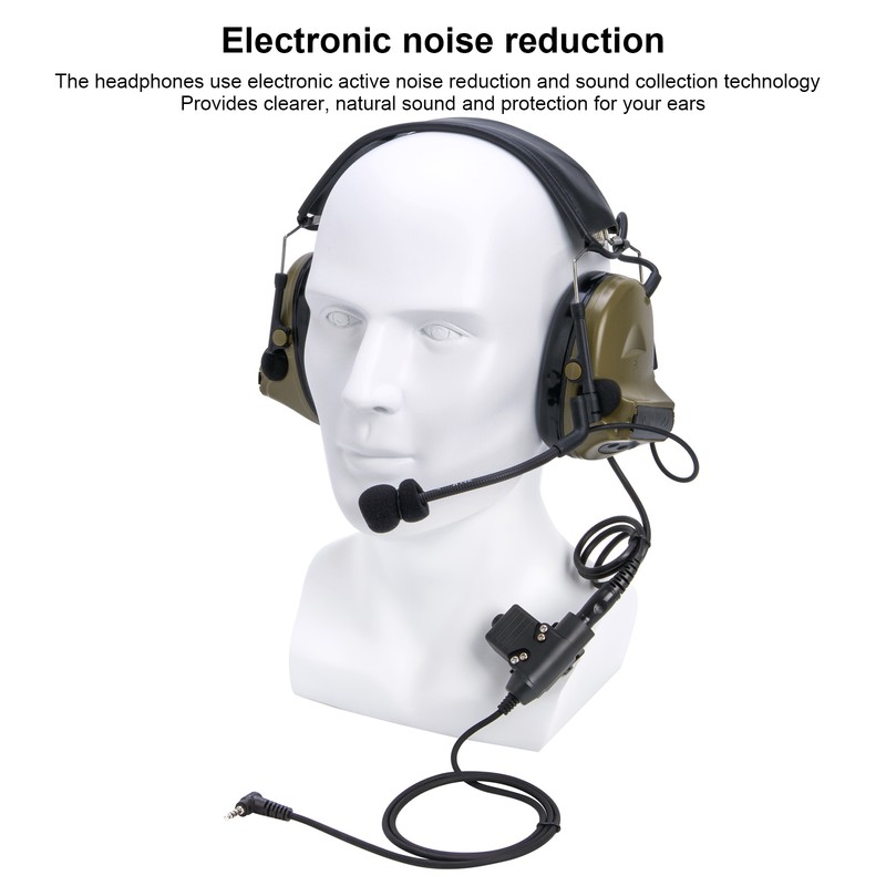 7.1mm Silicone Earmuffs Hearing Noise Reduction Walkie Talkies Headset U94