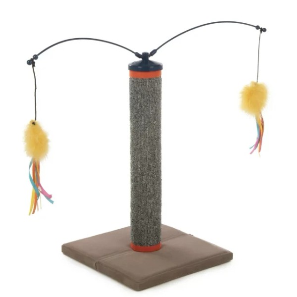 Unbranded Scratch 'N Spin Carpet Cat Scratching Post with Interactive