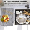 Silicone Dish Drying Mat for Kitchen Counter, Non-Slip Dish Drainer