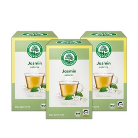 LEBENSBAUM Organic 3 x Jasmine Green Tea, Jasmine Tea Bag, Green Organic Tea, Set of 3, 3 x 20 Tea Bags x 1.5 g