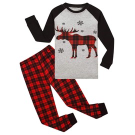 Dolphin&Fish Boys Christmas Pajamas Kids Sleepwear Long Sleeve Sets Toddler Cotton Clothes style-900 Size 2 Gray