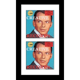 Creative Picture Frames 45 Double Cover Record Frame Displays two 7x7 Single LP Vinyl Sleeve Art with White Mat (pack of 4)