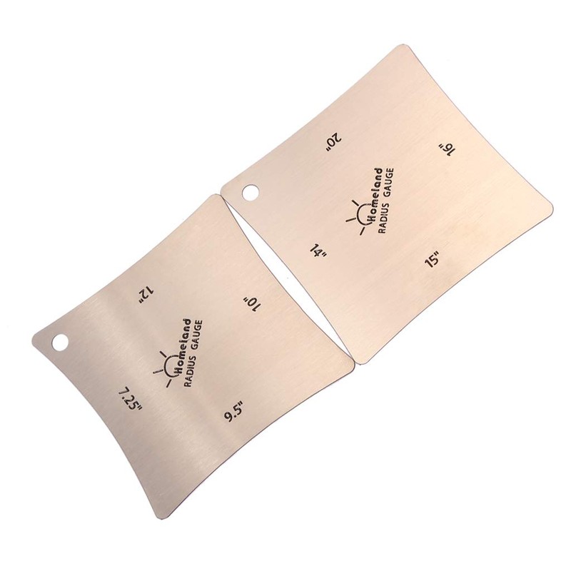 Alnicov Stainless Steel Guitar Fingerboard Fretboard Saddle Nut Radius Gauges