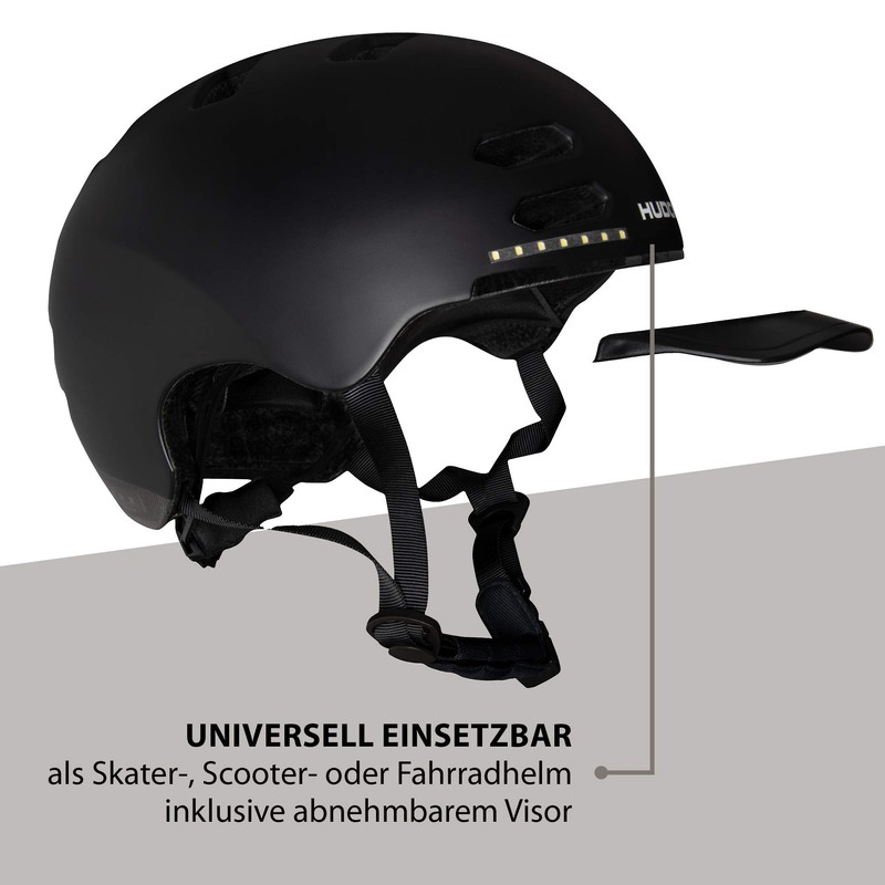 HUDORA LED Skater Helmet Black