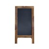 Flash Furniture Canterbury Magnetic Chalkboard Sign - Rustic Brown Wood