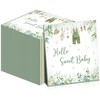 Yeaqee 100 Pcs Greenery Baby Shower Napkins Jungle Animal Sage