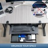 VIVO Large Height Adjustable Clamp-on Keyboard Tray, Extra Sturdy Pull