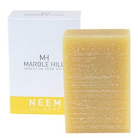 Marble Hill Neem Oil Soap Bar âFabulously Moisturising - Sunday Timesâ Dry Sensitive Eczema-Prone Skin Psoriasis Natural Cleanser for Face Hands, Body All Ages with Shea Butter Vitamin E 100g