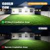 Onforu 150W 15000LM Dusk to Dawn Outdoor Lighting,5 Heads Plug