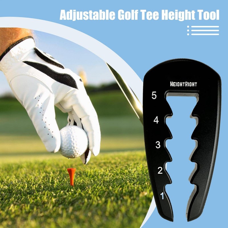 Precision Adjustable Golf Tee Height Setter Setup Tool, Golf Ball