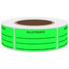 Hybsk Allergies Sticker Fluorescent Green Allergy Stickers/1"x2" Write on Label
