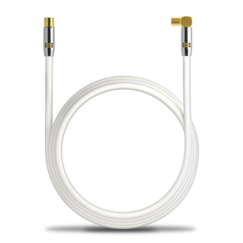 deleyCON TV Antenna Cable 7.5m (24.61 ft.) Coaxial Cable Gold-plated