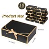 WLUSEAXI 10 Pack Gold Foil Gift Boxes with Lids, 10.6x7.8x3.1Inch