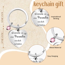 Sinmoe Gifts for Girlfriend Kraft Paper Spiral Notebook Best Friend Key Ring Ballpoint Pen Made of Wood Friendship Gifts Thank You Gift for Christmas Birthdays Graduations