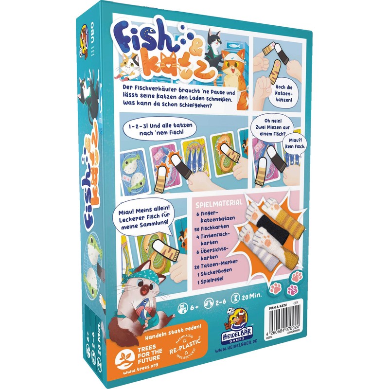 Heidelberger Spieleverlag HG014 Fish & Katz Board Game, Multi-Colour, 0