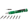 Performance Tool W9148 9-Piece Green Precision Screwdriver Set (Sold as