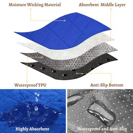 TiereCare Dog Playpen Mat Pee Pad for Puppy Cat Octagon Shape Non-Slip Washable Whelping Pads Leakproof Potty Training Pads Reusable Absorption Pet Cage Liner