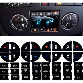 2 Packs AC Dash Button Repair Kit -Compatible with Chevy, Best for Fixing Ruined Faded A/C Control Buttons - Decal Replacement Fits Select 07-14 GM Vehicles - Car SUV Van Truck Accessories