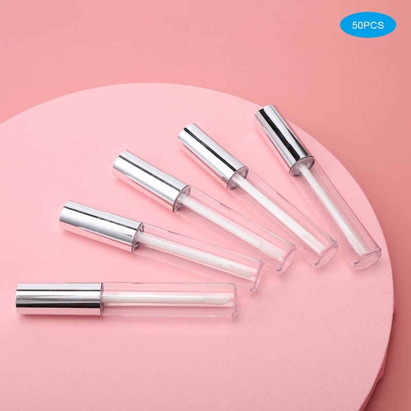 50pcs Refillable Lip Gloss Bottle DIY Empty Lip Oil Tube