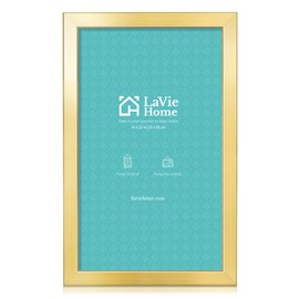 LaVie Home 14 x 22 Picture Frame, Large Poster Frame with High Definition Plexiglass, Horizontal or Vertical Wall Gallery Poster Frames Suitable for Photos, Artworks, Posters,Puzzle, Gold 1pc
