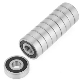 Pack of 10 6200-2RS Double Row Rubber Sealed Steel Deep Groove Ball Bearing Shielded 10×30×9mm