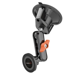 chubbycable ChubbyGrip Magnetic Dash Mount Vacuum Magnetic Phone Holder for Your Car 360° Adjustable Suction Cup Magsafe Car Phone Mount for Windshield Dashboard, Magnetic Phone Holder, Orange