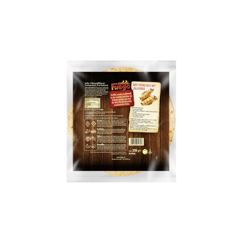 Fuego - Tortillas Tomato | Tomato Flavoured Wheat Flour Wrap