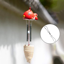 Ledoo 20 Pack Swivel Hooks Clips Wind Spinner Dual Hook Clips Hanging Wind Chimes Crystal Twisters Party Supplies (Silver)