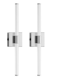 L LOHAS LED Battery Operated Wall Sconces Set of 2, 10000mAh Nickel Battery Wall Sconce, 3000K Dimmable Wireless Wall Light, 360° Full Lighting, Sconce Wall Decor for Bedroom, Living Room, 24in