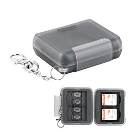 PROfezzion 4 SD Card Case, Microsd Case, 4 SD Cards + 8 Micro SD Cards, SD Memory, Card Case, SDXC Card, SDHC Card, Storage, Waterproof, Dustproof, Cushioning Material, Shockproof, Portable,