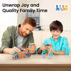 Sillbird 15-in-1 Solar Roboter Kinder Spielzeug, Solar und batteriebetriebener Motor mit Doppelantrieb, Experimentierkasten Geschenk für Jungen Mädchen ab 8 9 10+ Jahren （212 Stücke）