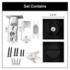 Pocket Door Lock with Key,Privacy Door Hardware Suitable for Bathroom