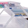 Relaxdays Transparent Plastic Box, 9 Compartments, Tool Box, Sewing Box,