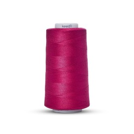Keedil All Purpose Polyester Serger Sewing Thread - 3000 Yard Spool (Cranberry)