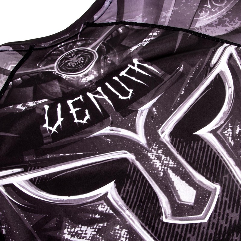 Venum Herren Gladiator 3.0 Lange Ärmel-Rashguard, Schwarz/Weiß, XL