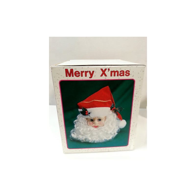 Santa Claus Decorative Head - Classic Plastic Santa Claus Head
