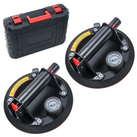 2 Pack 8" Glass Suction Cup to lift Large Glass,Max Load 960lbs Window Suction Cups Heavy Duty, Industrial Vacuum Suction Cups Lifter for Marble,Tile, Granite