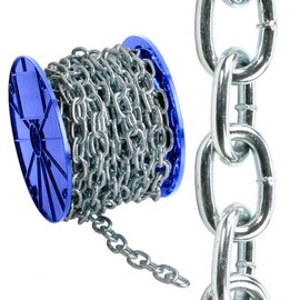 Elixir Gardens Premium Toughened Steel Chain Zinc Plated 2.5-8m Widths Various Lengths 6-24" | 6mm x 45cm / 18"