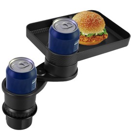 Car Cup Holder Practical Car Cup Holder with 360° Rotating Tray Removable Car Tray Holder Easy to Install Car Seat Cup Holder Multifunctional Car Seat Holder Snack Tray for Car Truck