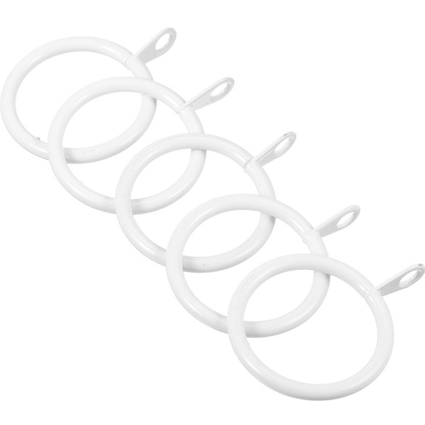 iPEAK 36 Pieces White Curtain Rings 38mm Internal Diameter Metal