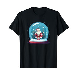 Cool Snow Globe with Santa Claus Costume T-Shirt